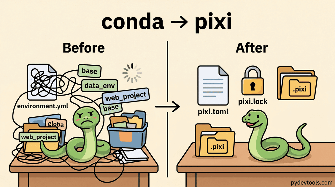 How to migrate from conda to pixi | pydevtools